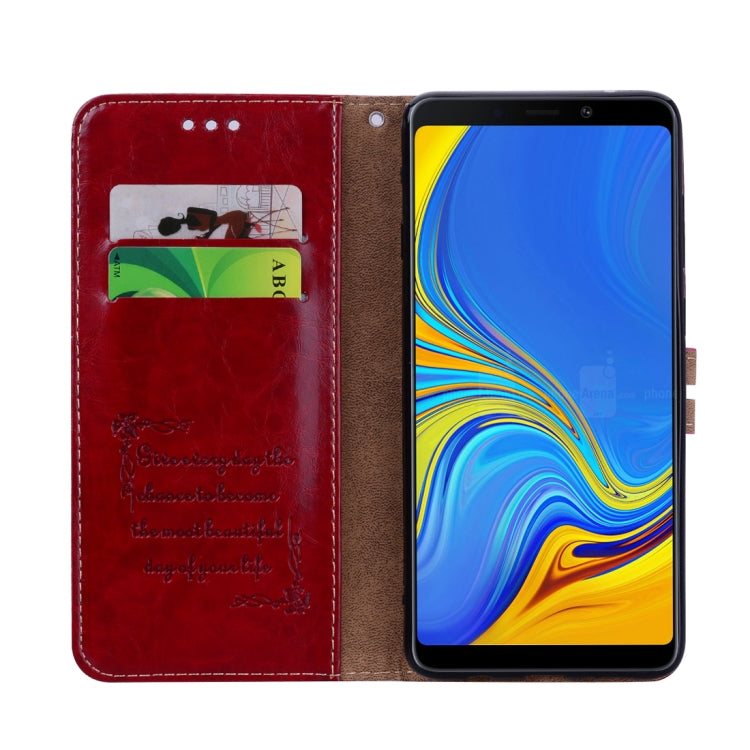 Business Style Oil Wax Texture Horizontal Flip Leather Case for Samsung Galaxy A9 (2018) / A9s, with Holder & Card Slots & Wallet c