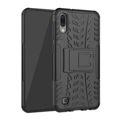 Shockproof  PC + TPU Tire Pattern Case for Galaxy M10, with Holder - HoMEdemic™ 