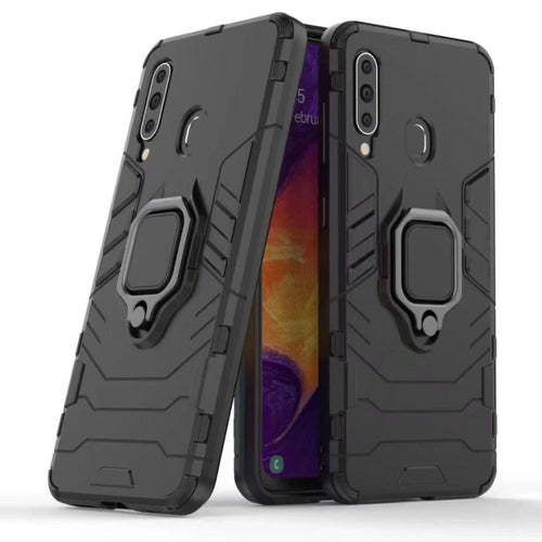 PC + TPU Shockproof Protective Case for Galaxy A60, with Magnetic Ring Holder - HoMEdemic™ 