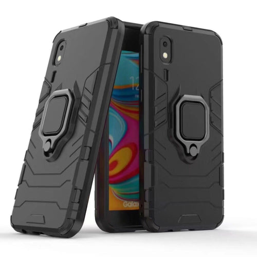 PC + TPU Shockproof Protective Case for Galaxy A2 Core, with Magnetic Ring Holder - HoMEdemic™ 