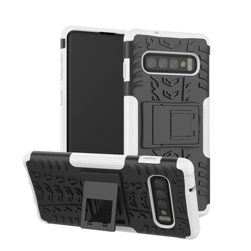 Tire Texture TPU+PC Shockproof Case for Galaxy S10, with Holder - HoMEdemic™ 