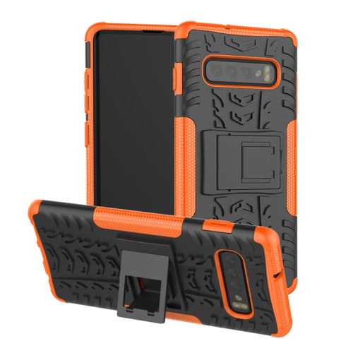 Tire Texture TPU+PC Shockproof Case for Galaxy S10+, with Holder - HoMEdemic™ 