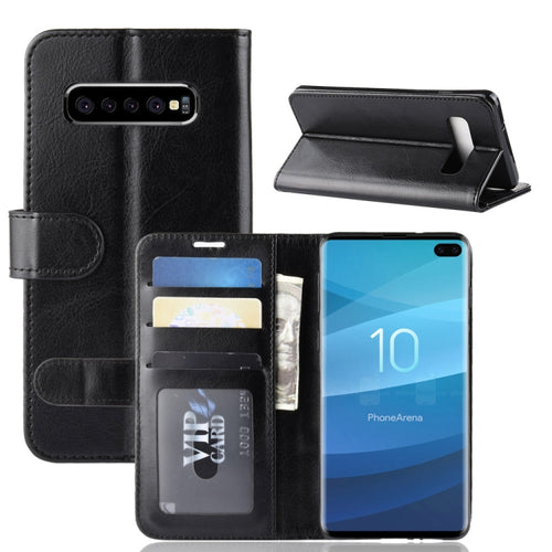 R64 Texture Single Fold Horizontal Flip Leather Case for Galaxy S10+, with Holder & Card Slots & Wallet - HoMEdemic™ 