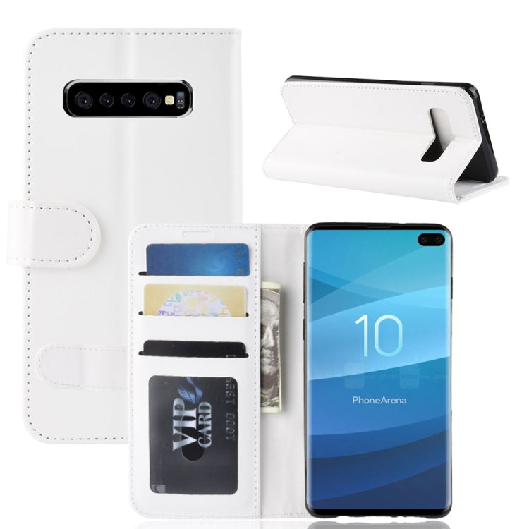 R64 Texture Single Fold Horizontal Flip Leather Case for Galaxy S10+, with Holder & Card Slots & Wallet, For Galaxy S10+ - HoMEdemic™ 