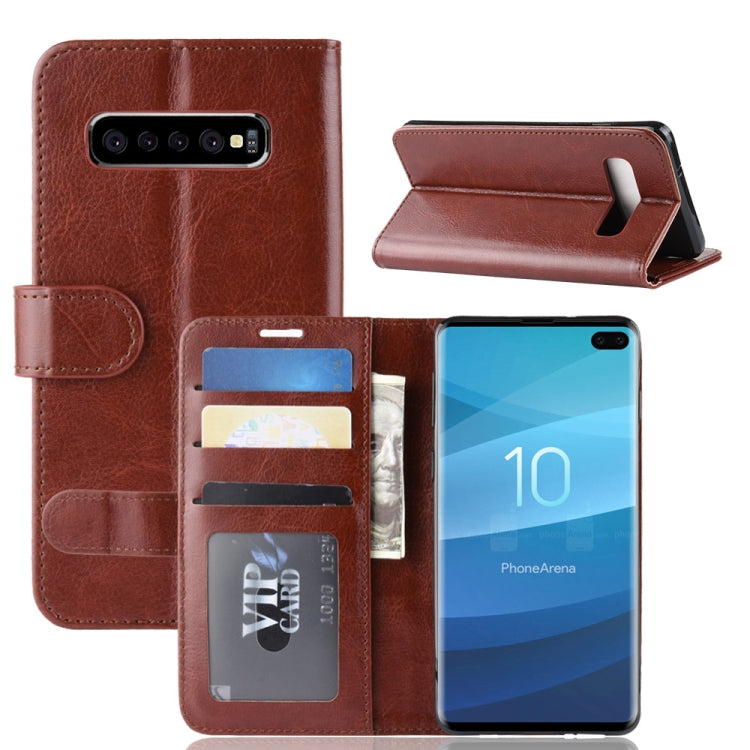 R64 Texture Single Fold Horizontal Flip Leather Case for Galaxy S10+, with Holder & Card Slots & Wallet, For Galaxy S10+ - HoMEdemic™ 