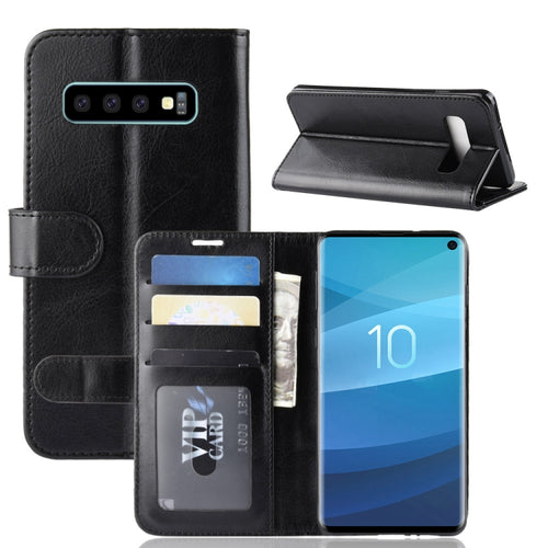 R64 Texture Single Fold Horizontal Flip Leather Case for Galaxy S10, with Holder & Card Slots & Wallet - HoMEdemic™ 