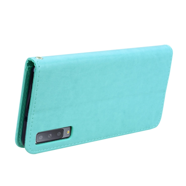 Rose Embossed Horizontal Flip PU Leather Case for Samsung Galaxy A7 (2018) , with Holder & Card Slots & Wallet