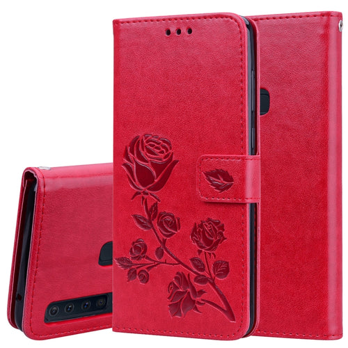 Rose Embossed Horizontal Flip PU Leather Case for Samsung Galaxy A9 (2018) , with Holder & Card Slots & Wallet - HoMEdemic™ 