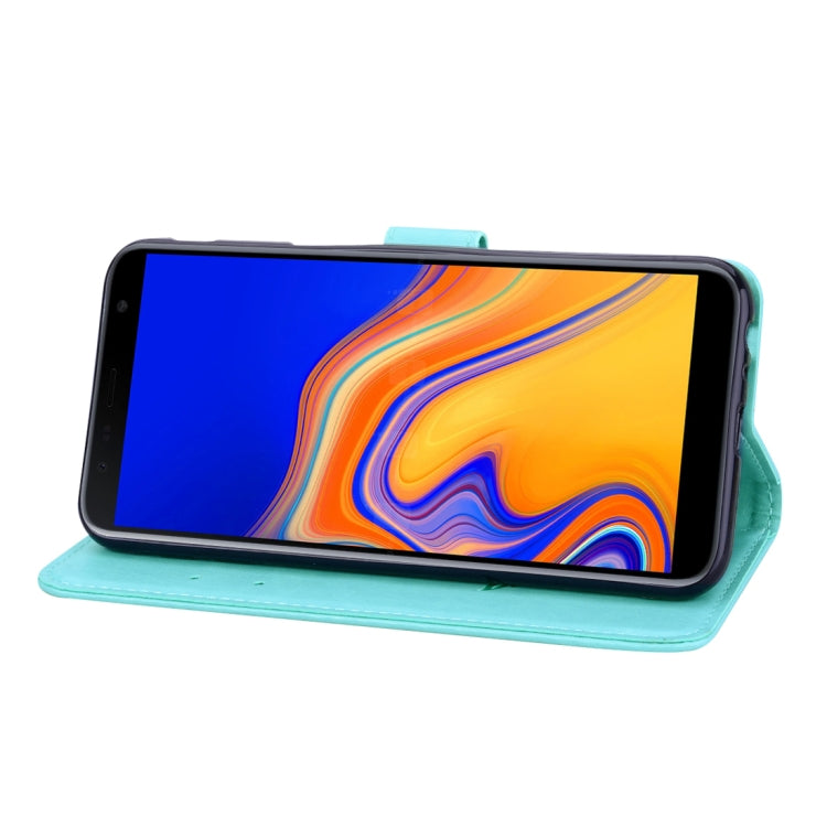 Rose Embossed Horizontal Flip PU Leather Case for Samsung Galaxy J6 Plus, with Holder & Card Slots & Wallet