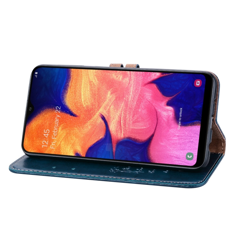 Business Style Oil Wax Texture Horizontal Flip Leather Case for Galaxy A10, with Holder & Card Slots & Wallet