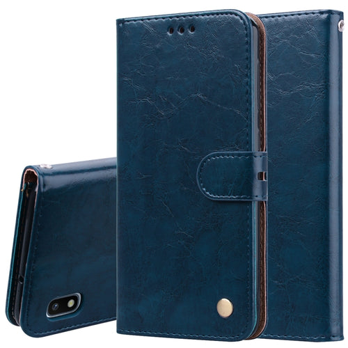 Business Style Oil Wax Texture Horizontal Flip Leather Case for Galaxy A10, with Holder & Card Slots & Wallet - HoMEdemic™ 