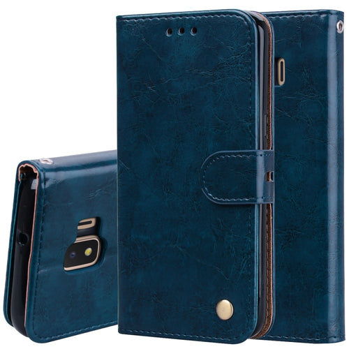 Business Style Oil Wax Texture Horizontal Flip Leather Case for Galaxy J2 Core, with Holder & Card Slots & Wallet - HoMEdemic™ 