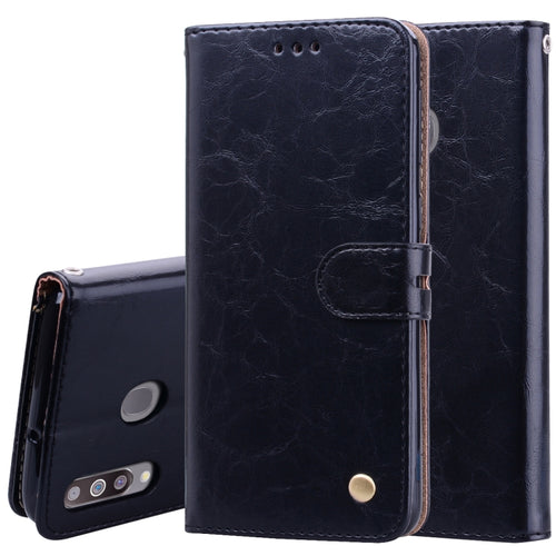 Business Style Oil Wax Texture Horizontal Flip Leather Case for Galaxy M30, with Holder & Card Slots & Wallet - HoMEdemic™ 