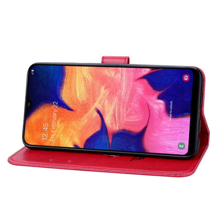 Rose Embossed Horizontal Flip PU Leather Case for Galaxy A10, with Holder & Card Slots & Wallet