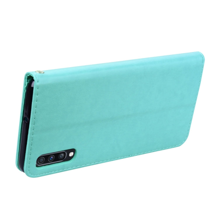Rose Embossed Horizontal Flip PU Leather Case for Galaxy A70, with Holder & Card Slots & Wallet