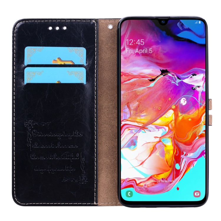 Business Style Oil Wax Texture Horizontal Flip Leather Case for Galaxy A70, with Holder & Card Slots & Wallet, For Galaxy A70 - HoMEdemic™ 