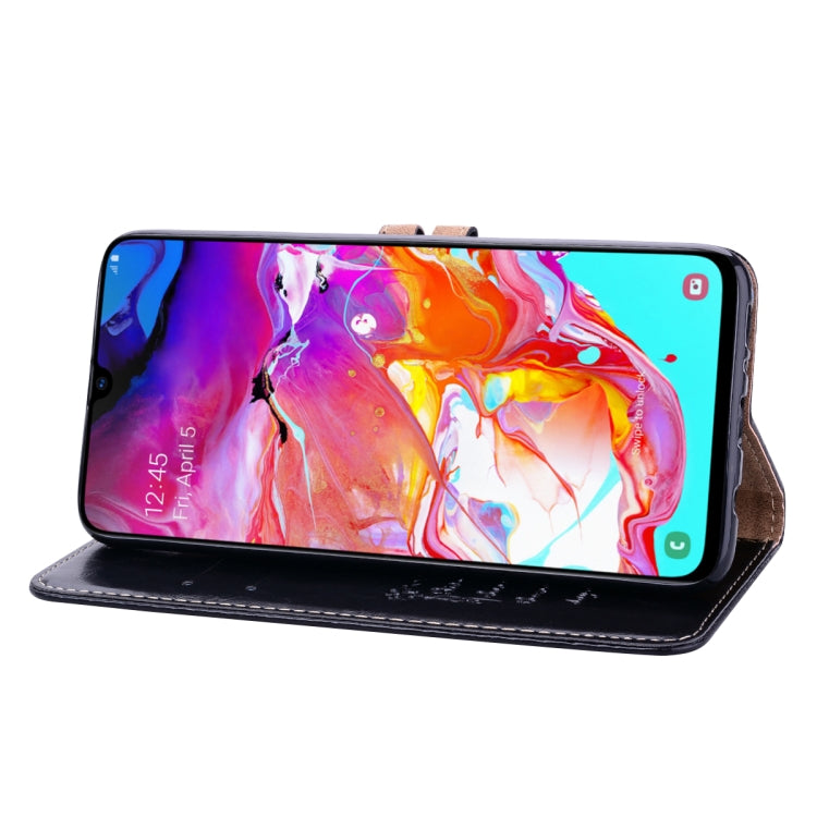 Business Style Oil Wax Texture Horizontal Flip Leather Case for Galaxy A70, with Holder & Card Slots & Wallet, For Galaxy A70 - HoMEdemic™ 
