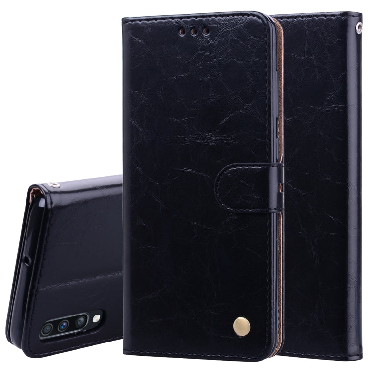 Business Style Oil Wax Texture Horizontal Flip Leather Case for Galaxy A70, with Holder & Card Slots & Wallet, For Galaxy A70 - HoMEdemic™ 