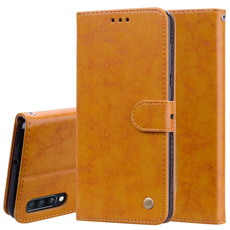 Business Style Oil Wax Texture Horizontal Flip Leather Case for Galaxy A70, with Holder & Card Slots & Wallet, For Galaxy A70 - HoMEdemic™ 