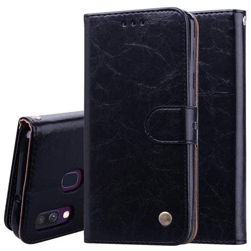 Business Style Oil Wax Texture Horizontal Flip Leather Case for Galaxy A40, with Holder & Card Slots & Wallet - HoMEdemic™ 