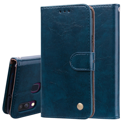 Business Style Oil Wax Texture Horizontal Flip Leather Case for Galaxy A40, with Holder & Card Slots & Wallet - HoMEdemic™ 