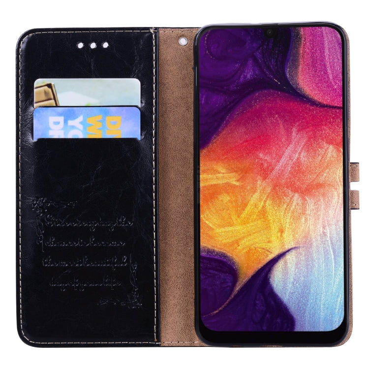Business Style Oil Wax Texture Horizontal Flip Leather Case for Galaxy A50, with Holder & Card Slots & Wallet, For Galaxy A50 - HoMEdemic™ 