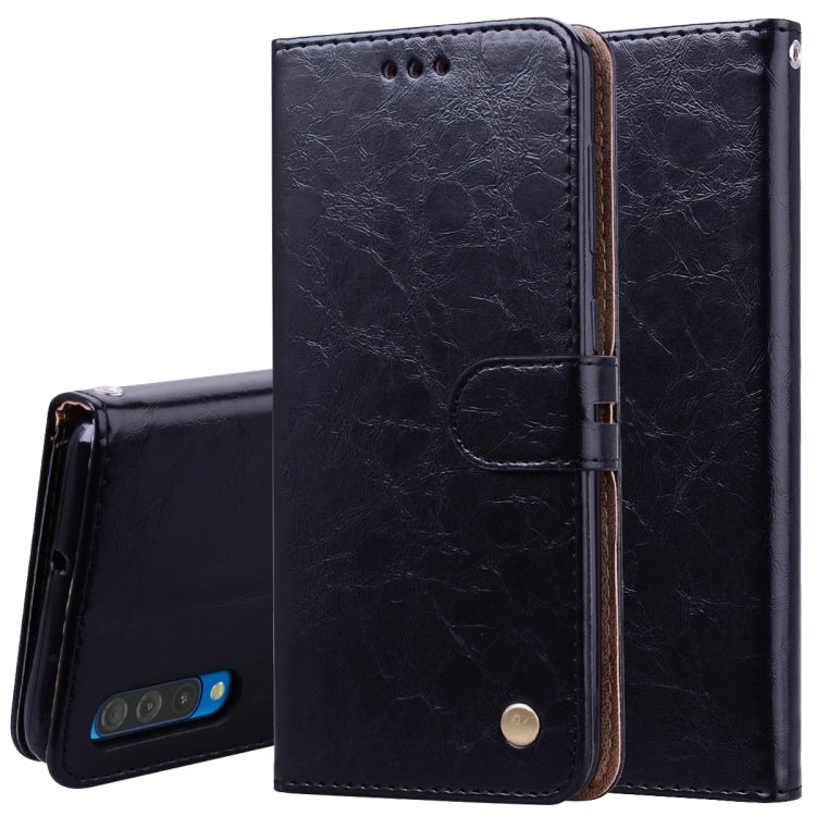 Business Style Oil Wax Texture Horizontal Flip Leather Case for Galaxy A50, with Holder & Card Slots & Wallet, For Galaxy A50 - HoMEdemic™ 