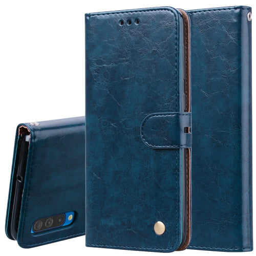 Business Style Oil Wax Texture Horizontal Flip Leather Case for Galaxy A50, with Holder & Card Slots & Wallet - HoMEdemic™ 