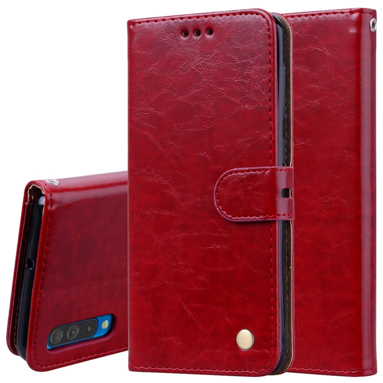 Business Style Oil Wax Texture Horizontal Flip Leather Case for Galaxy A50, with Holder & Card Slots & Wallet, For Galaxy A50 - HoMEdemic™ 