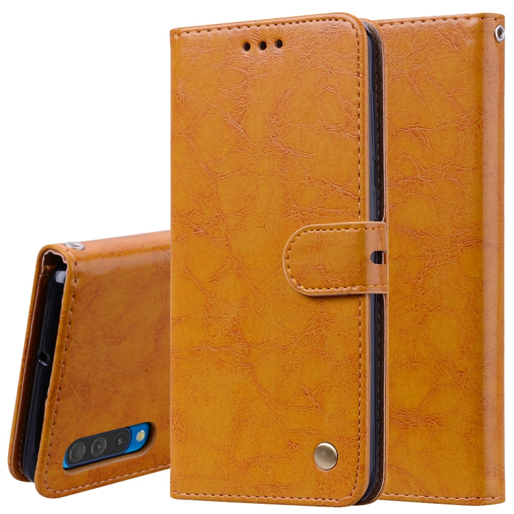 Business Style Oil Wax Texture Horizontal Flip Leather Case for Galaxy A50, with Holder & Card Slots & Wallet, For Galaxy A50 - HoMEdemic™ 