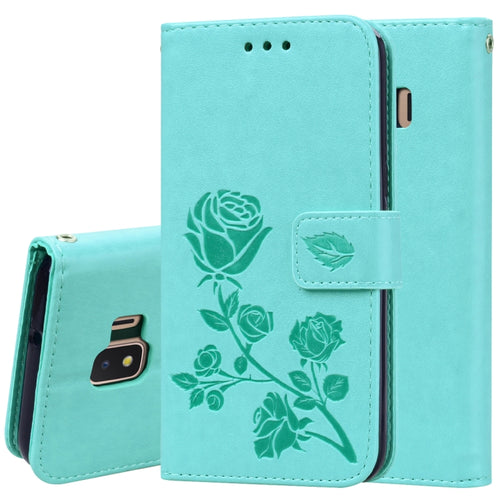 Rose Embossed Horizontal Flip PU Leather Case for Galaxy J2 Core, with Holder & Card Slots & Wallet - HoMEdemic™ 