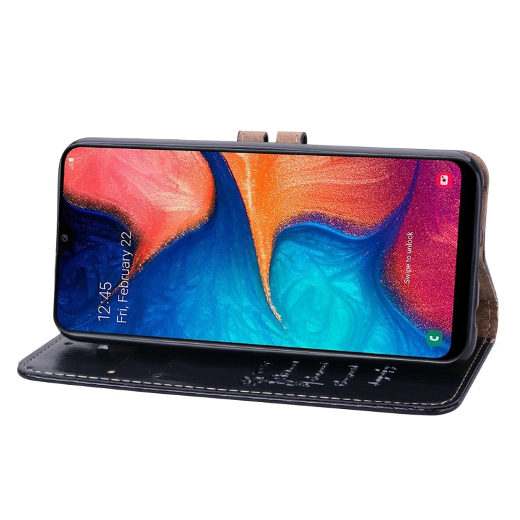 Business Style Oil Wax Texture Horizontal Flip Leather Case for Galaxy A20e, with Holder & Card Slots & Wallet, For Galaxy A20e