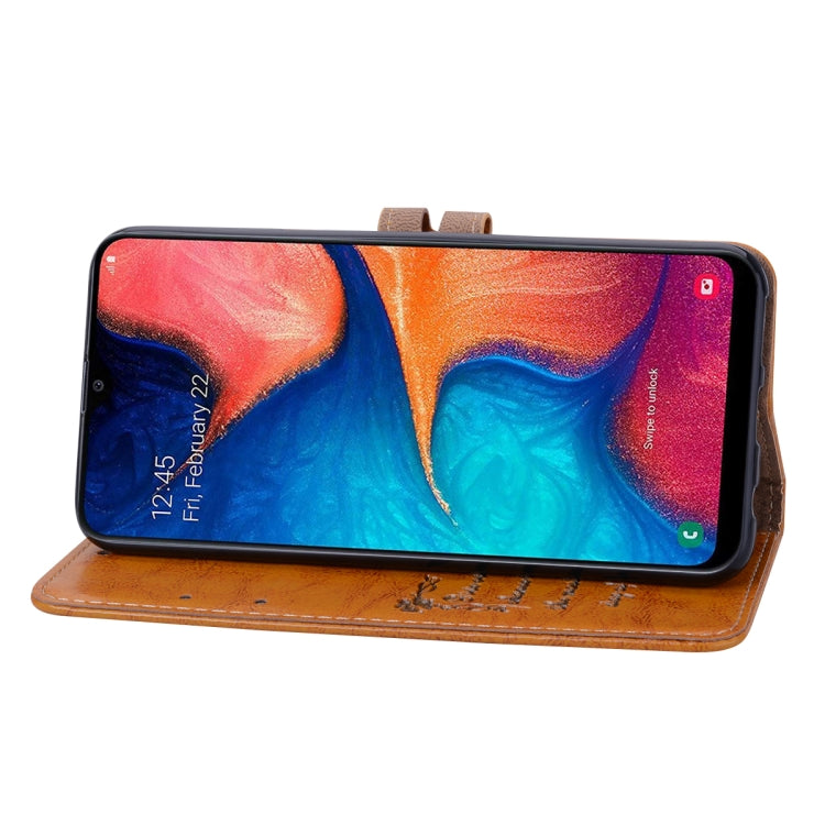 Business Style Oil Wax Texture Horizontal Flip Leather Case for Galaxy A20e, with Holder & Card Slots & Wallet, For Galaxy A20e