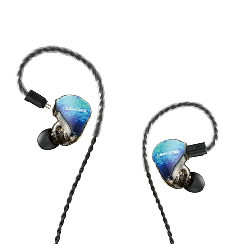 WK Y25 Amber Bluetooth + 3.5mm Elbow Plug Dual-purpose Ear-mounted Wired Earphone (Blue) - HoMEdemic™ 