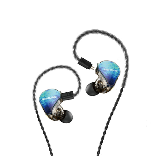 WK Y25 Amber Bluetooth + 3.5mm Elbow Plug Dual-purpose Ear-mounted Wired Earphone (Blue) - HoMEdemic™ 