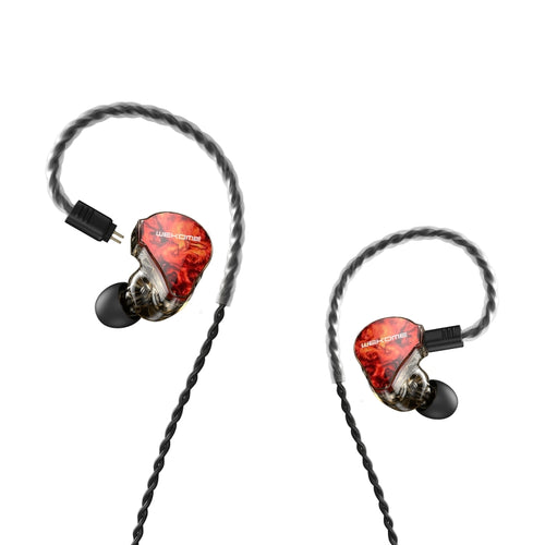 WK Y25 Amber Bluetooth + 3.5mm Elbow Plug Dual-purpose Ear-mounted Wired Earphone (Red) - HoMEdemic™ 