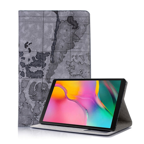 Map Texture Horizontal Flip Leather Case for Galaxy Tab A 10.1 (2019) T510 / T515,  with Holder & Card Slots & Wallet, Random Texture Delivery - HoMEdemic™ 