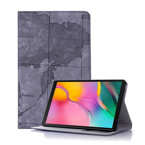 Map Texture Horizontal Flip Leather Case for Galaxy Tab A 8 (2019) P200 / P205,  with Holder & Card Slots & Wallet, Random Texture Delivery - HoMEdemic™ 