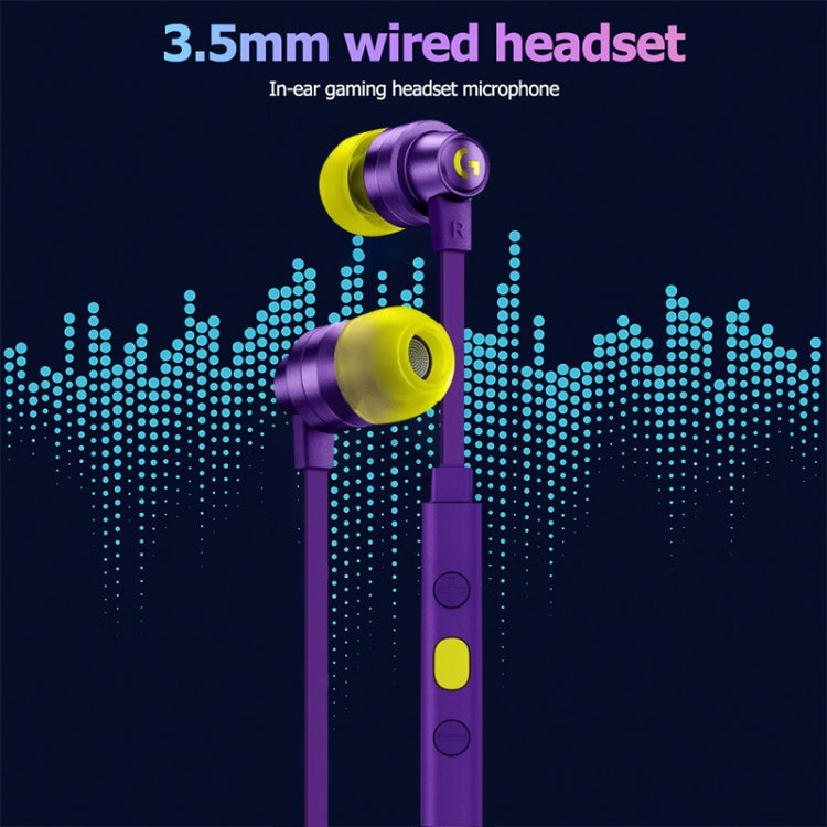 Logitech G333 In-ear Gaming Wired Earphone with Microphone, Standard Version(Purple) - HoMEdemic™ 