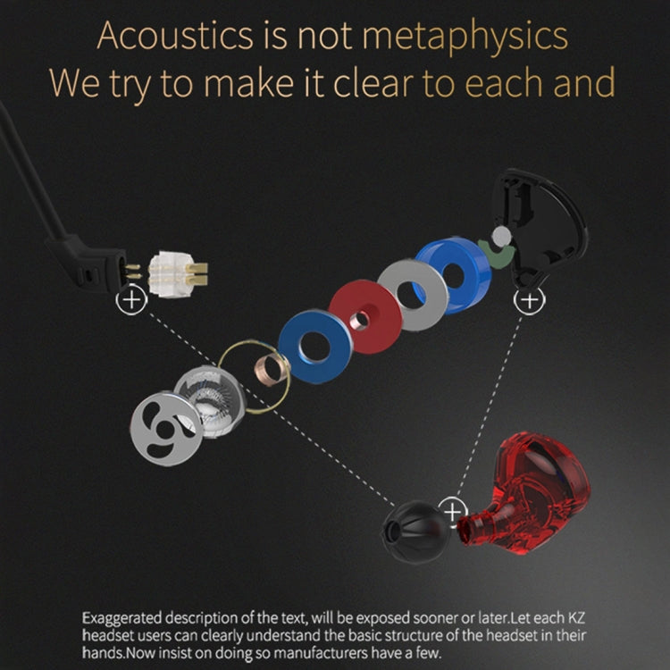 KZ ED12 Standard Version 3.5mm Jack Hanging Ear Sports In-Ear Wired Earphone, Cable Length: 1.2m - HoMEdemic™ 