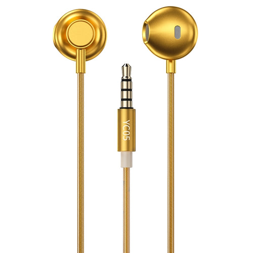 WK YC05 3.5mm Music In Ear Wired Earphone (Gold) - HoMEdemic™ 