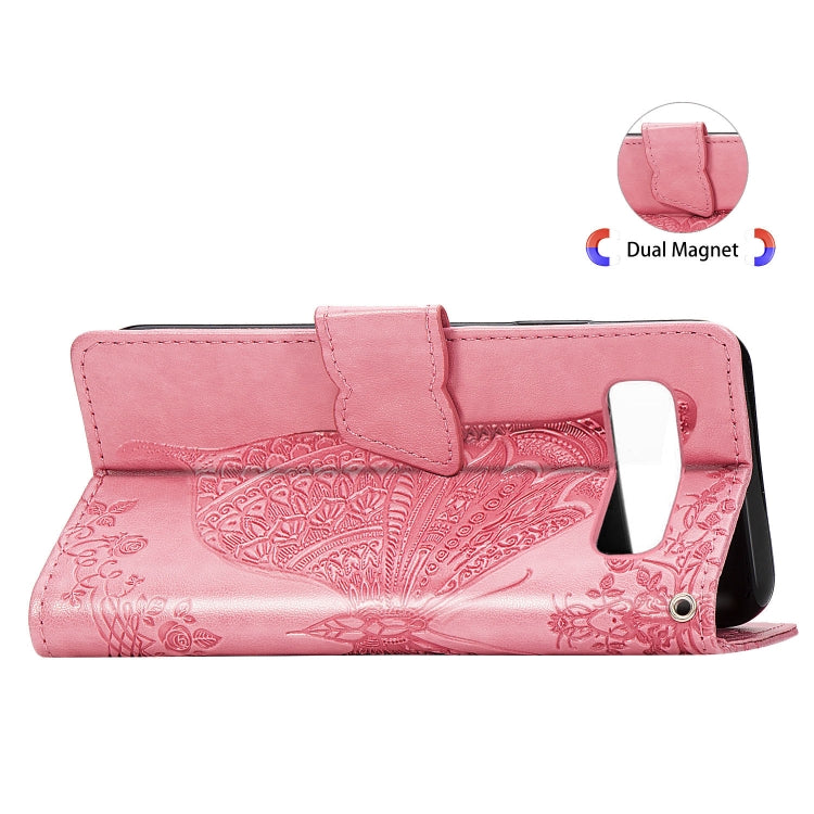Butterfly Love Flowers Embossing Horizontal Flip Leather Case for Galaxy S10, with Holder & Card Slots & Wallet & Lanyard, For Galaxy S10
