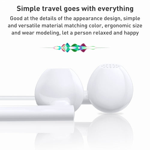 WK YA11 3.5mm Interface Wired Earphone,Length: 1.2m (White) - HoMEdemic™ 