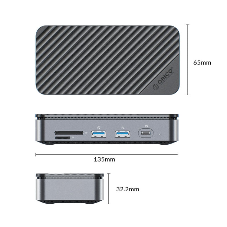 ORICO DPM2P9 V1 10 in 1 HUB Docking Station with M.2 NVMe/NGFF SSD Enclosure and Cooling Fan - HoMEdemic™ 