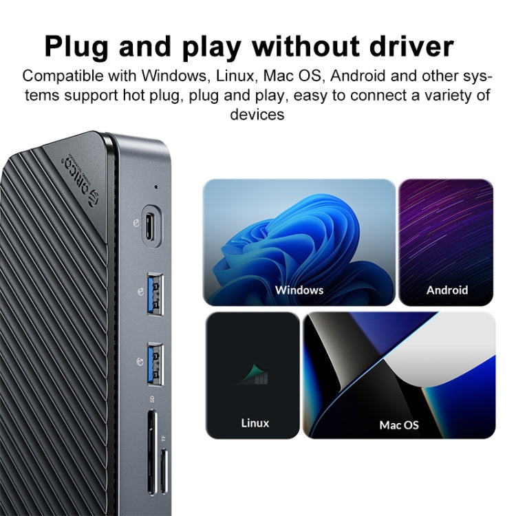 ORICO DPM2P9 V1 10 in 1 HUB Docking Station with M.2 NVMe/NGFF SSD Enclosure and Cooling Fan - HoMEdemic™ 