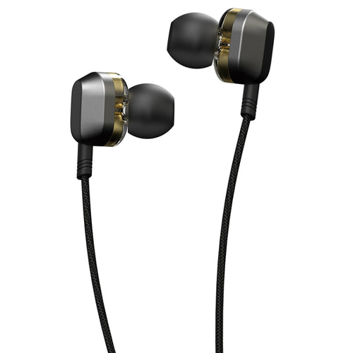 WK Y9 3.5mm In-Ear Double Moving Coil HIFI Stereo Wired Earphone (Black) - HoMEdemic™ 