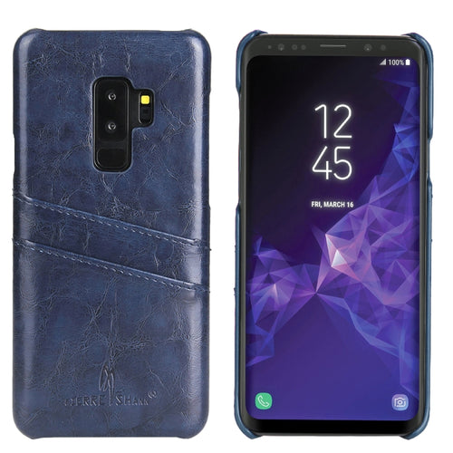 Fierre Shann Retro Oil Wax Texture PU Leather Case for Galaxy S9, with Card Slots - HoMEdemic™ 