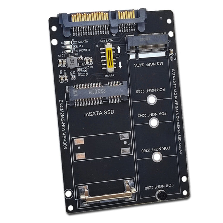SATA 22PIN To MSATA Or M.2 NGFF SATA Card 2 In 1 SSD Converter Card Only Card - HoMEdemic™ 