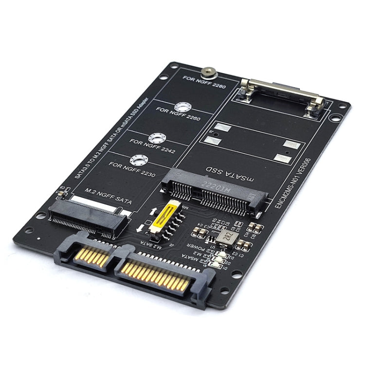 SATA 22PIN To MSATA Or M.2 NGFF SATA Card 2 In 1 SSD Converter Card Only Card - HoMEdemic™ 