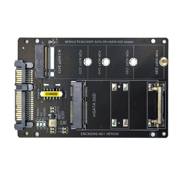 SATA 22PIN To MSATA Or M.2 NGFF SATA Card 2 In 1 SSD Converter Card Only Card - HoMEdemic™ 